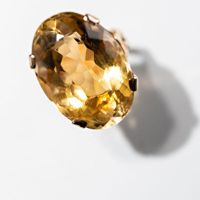 26ct Pinky Ring Citrine - 10k Gold