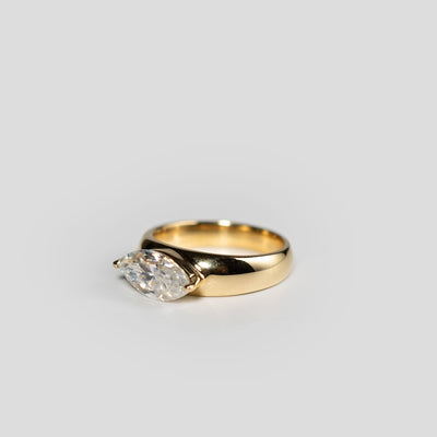 1/2ct Pinky ring - 10k yellow gold