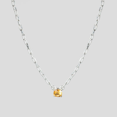 Citrine Paperclip Necklace
