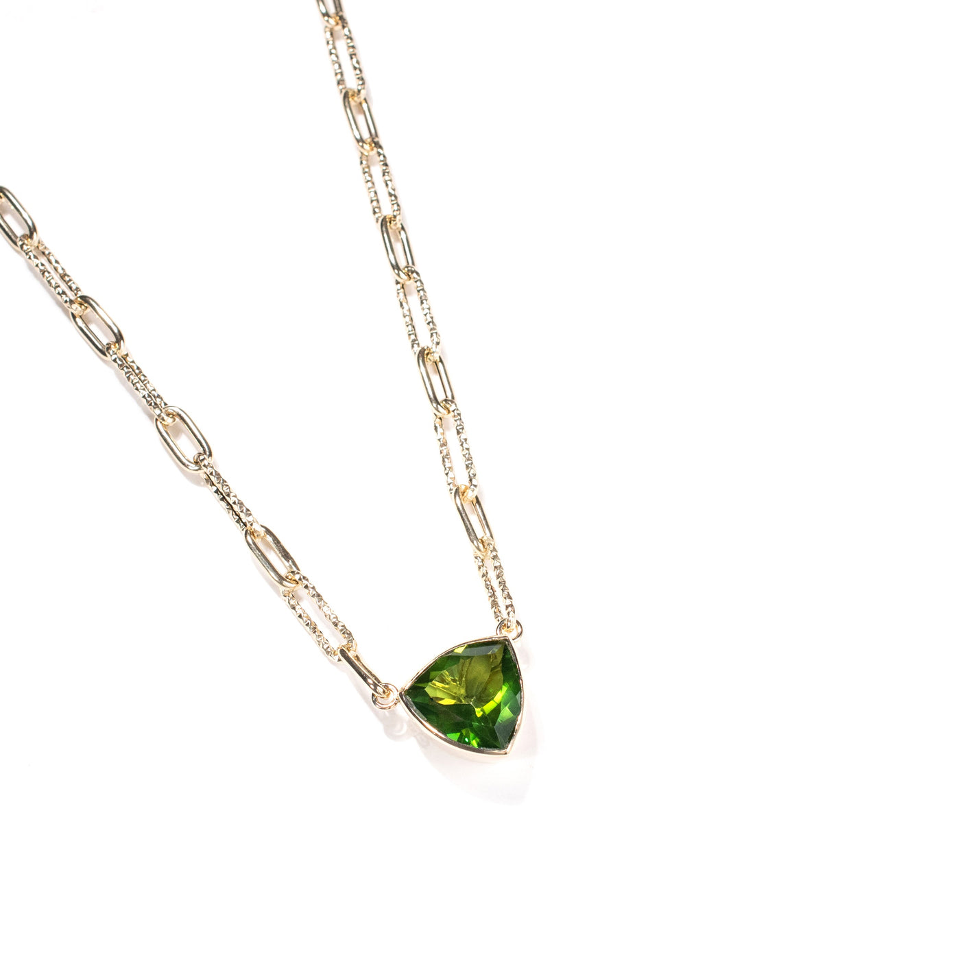 Bright Green Peridot Necklace