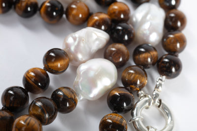 Baroque & Tiger Eye Necklace