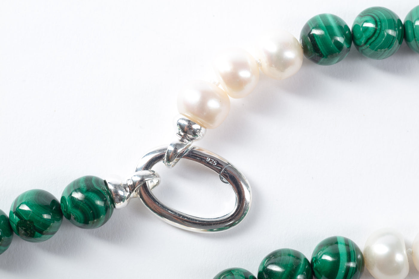 Three Three Malachite & Pearl Necklace