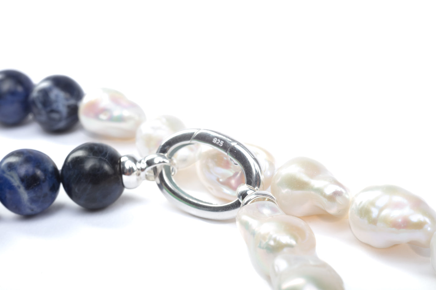 Half Blue Baroque Necklace