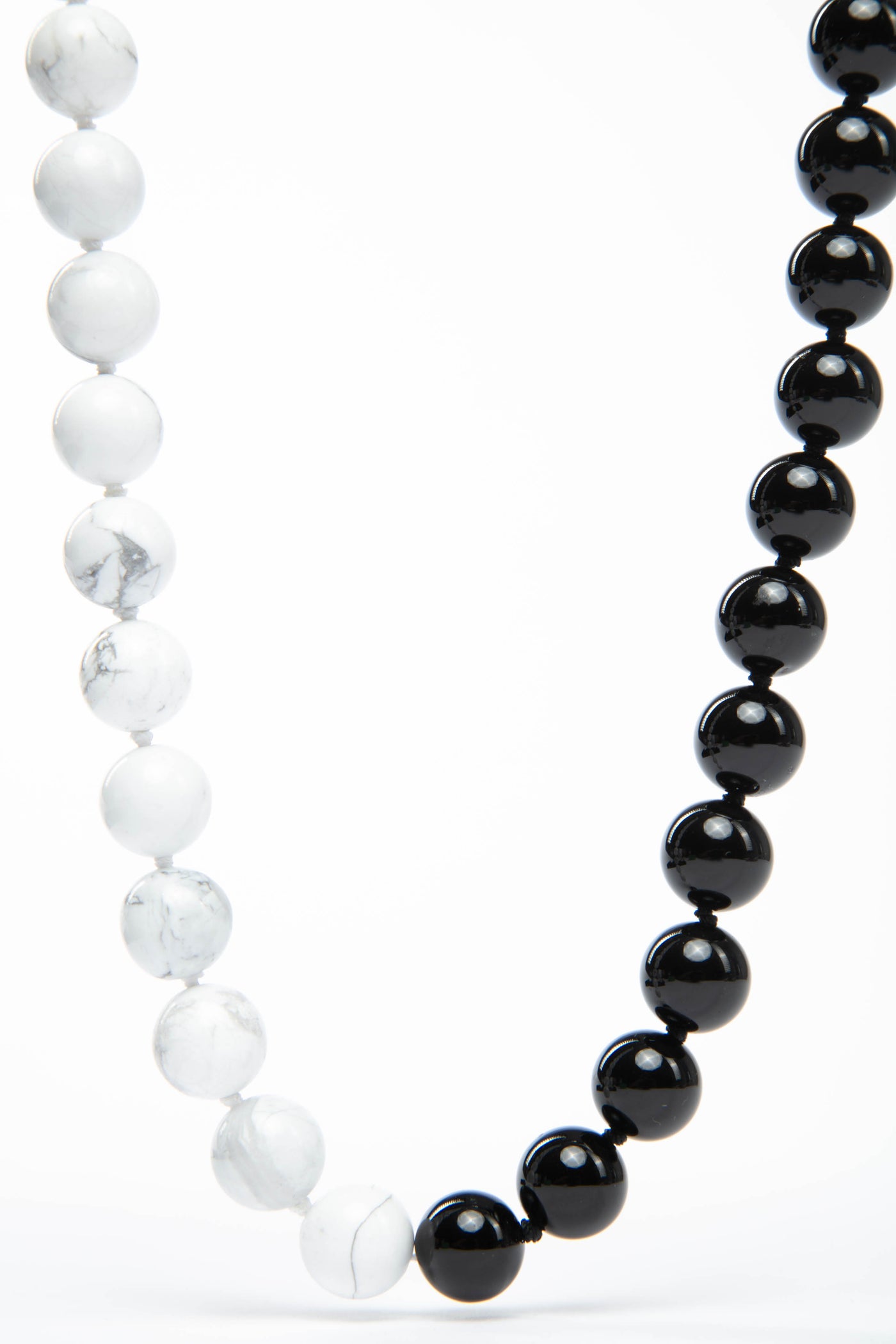 Black & Black Onyx and Howlite Necklace
