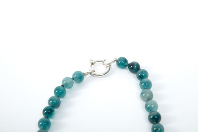 Blue Jade Necklace - 22 inches