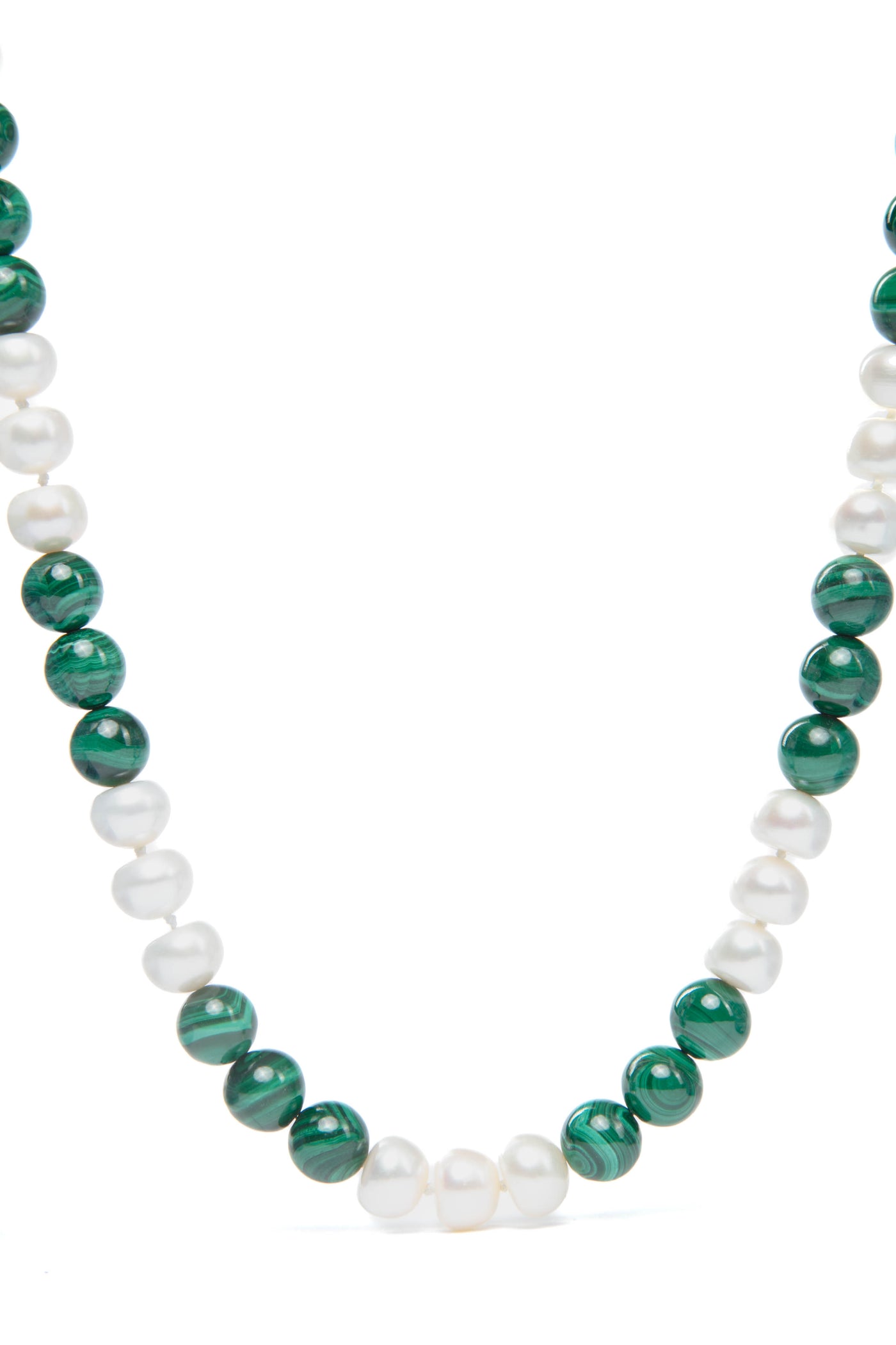 Three Three Malachite & Pearl Necklace