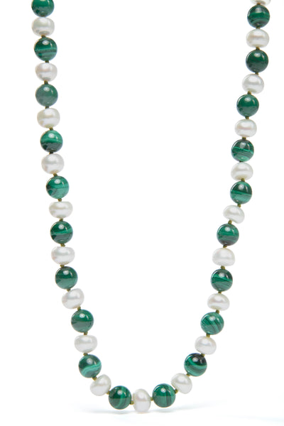 Malachite & Pearl Necklace