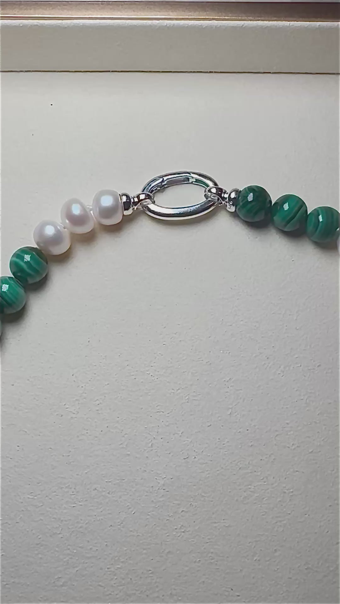 Three Three Malachite & Pearl Necklace