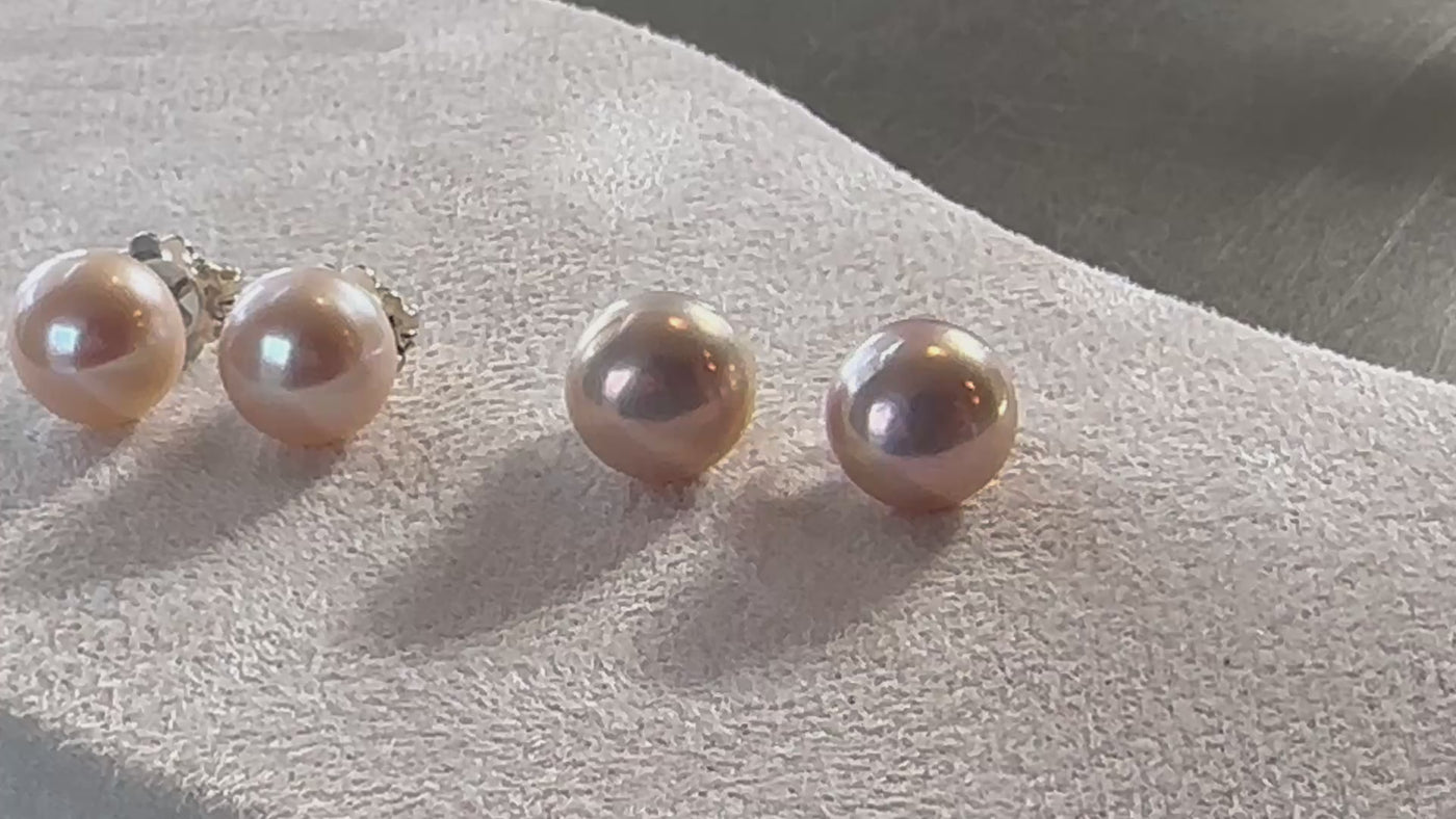 Oversized Pink Button Pearls - 14mm