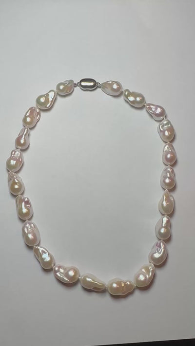 Natural Baroque Pearl Necklace - 16 inches