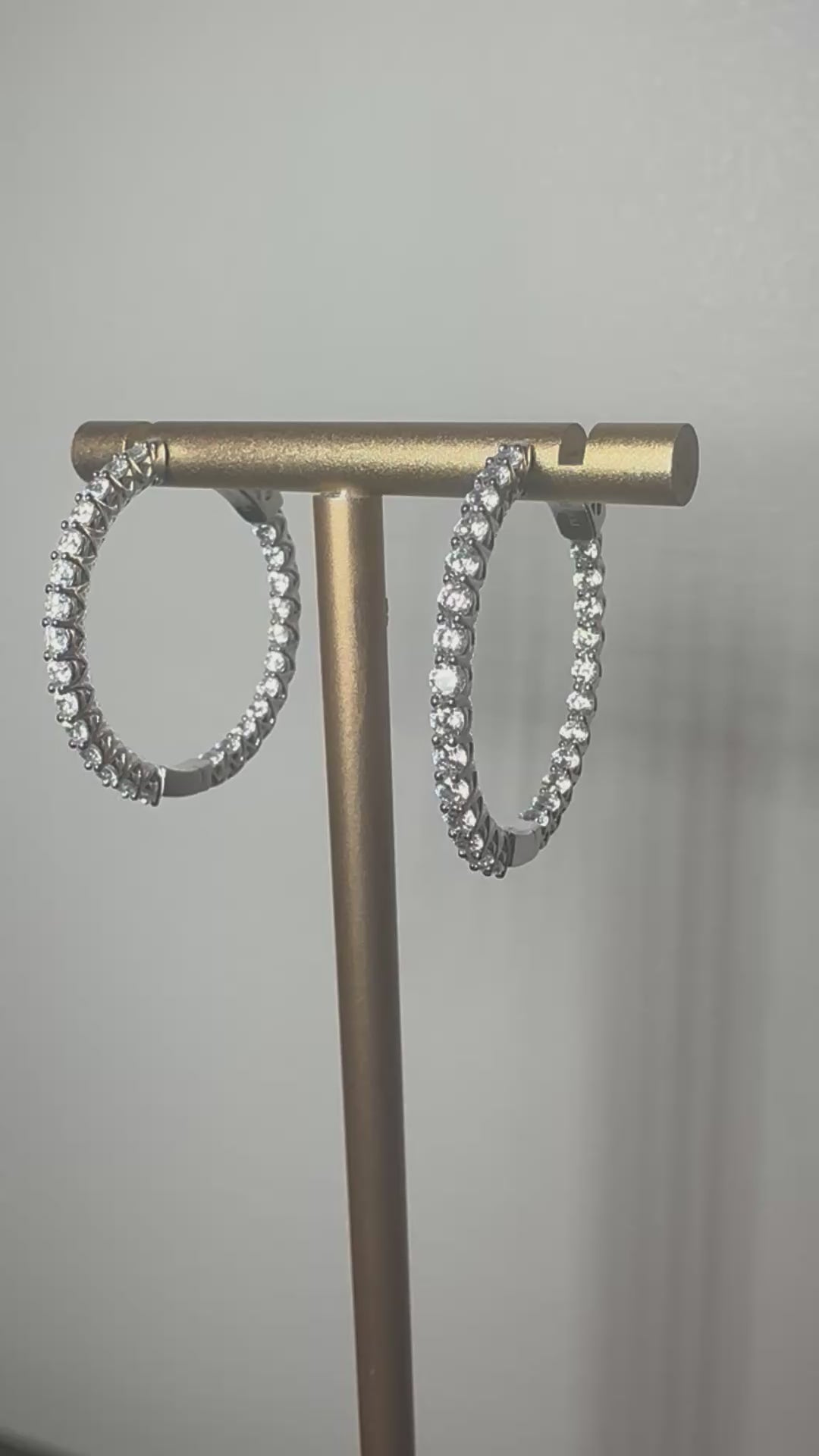 Inside Out Hoop Earring - 925 Sterling Silver