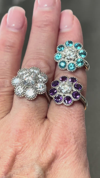 Bloom Ring - Moissanites