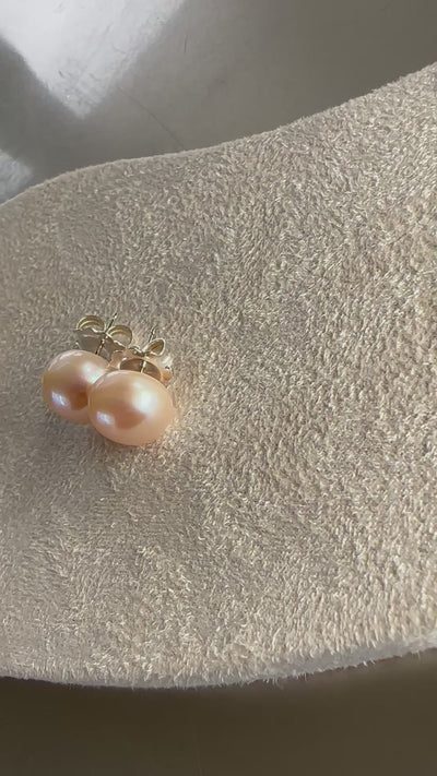Oversized Cream Button Pearls - 14mm