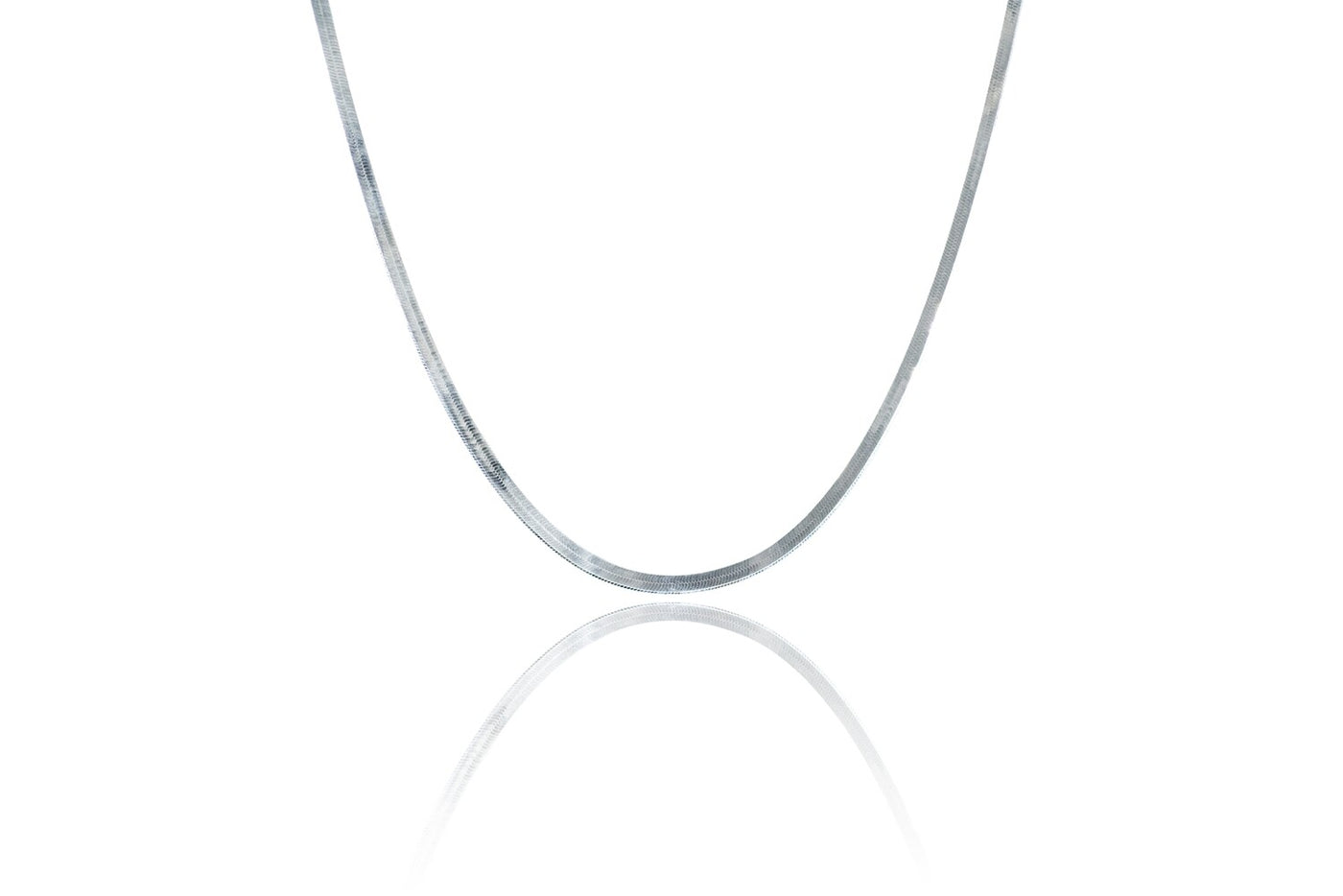 10mm Herringbone Necklace – Sterling Silver
