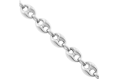 10mm thick Anchor Link Chain – Sterling Silver