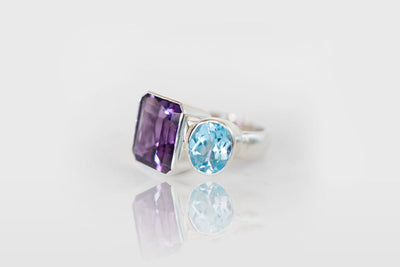 17ct Large Double Stone Ring - Made to Order