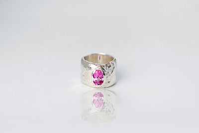 Pink Topaz Ring - Sterling Silver