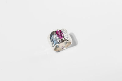 Pink Topaz Ring - Sterling Silver