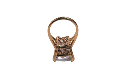 20ct Pink Kunzite Cocktail Ring - 10k Rose Gold