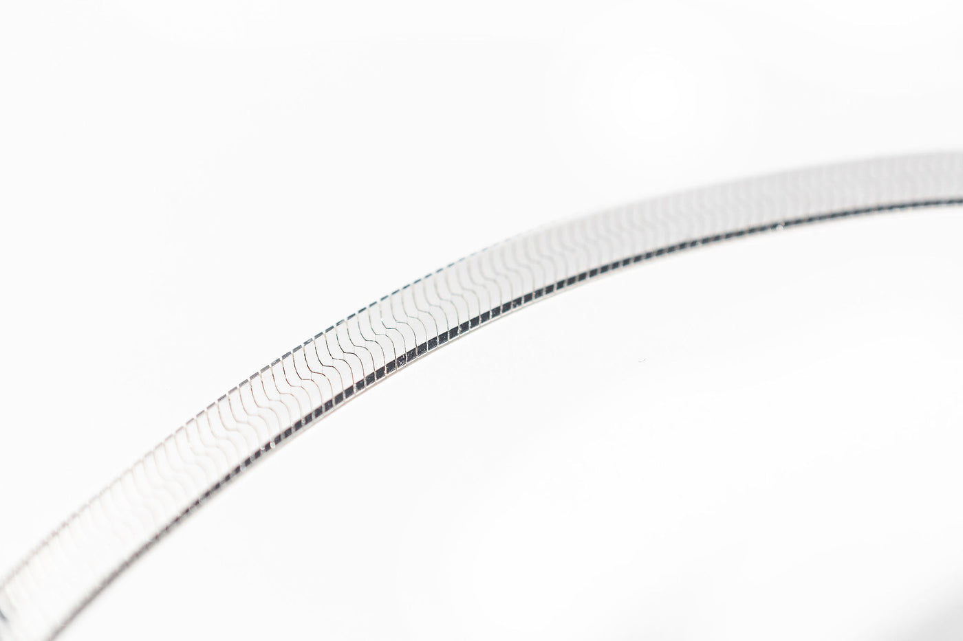 3mm Herringbone Necklace – Sterling Silver