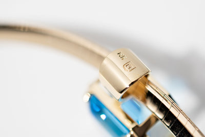 15ct  Flawless Blue Topaz  Necklace - 14k Made to order