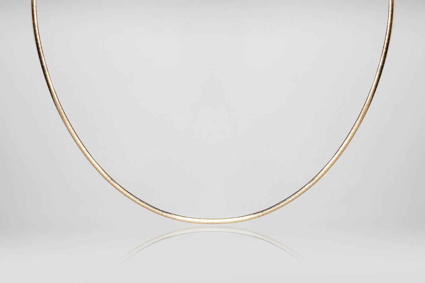 3mm Omega Necklace – Gold Vintage
