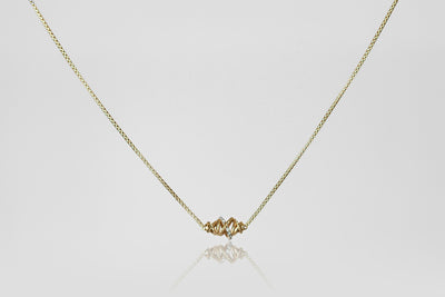 Vintage David Yurman Crossover Necklace 18k with Diamonds