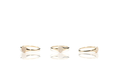 Pave Pinky Ring – Diamonds 10k Yellow Gold