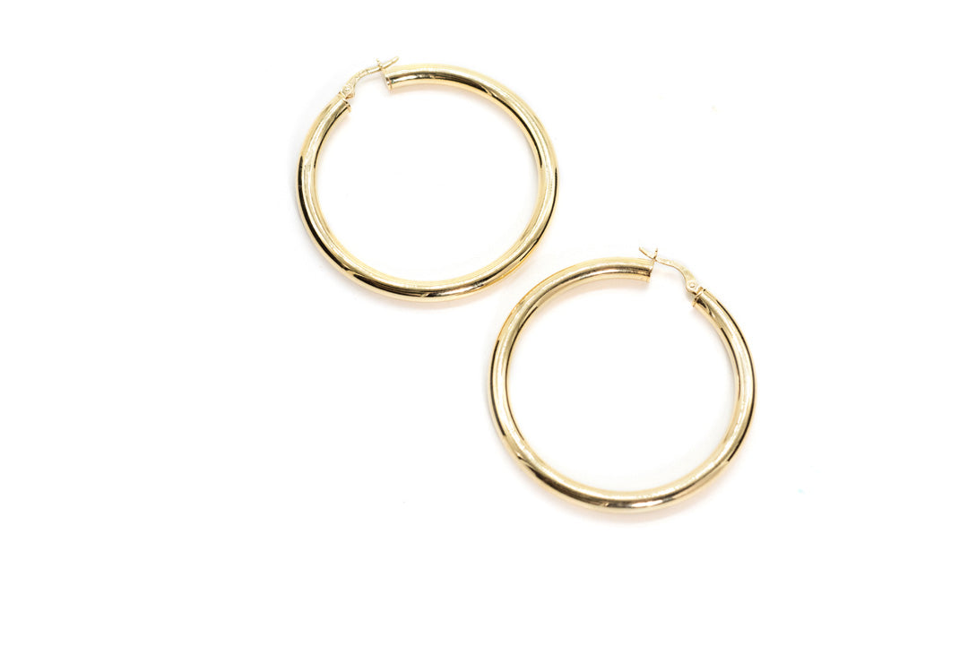 Oversized Hollow Gold Hoops