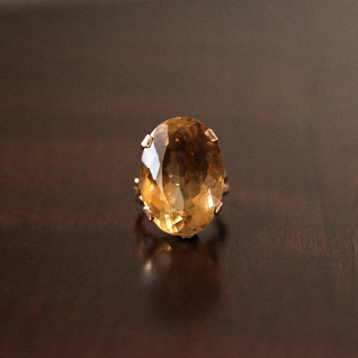 26ct Pinky Ring Citrine - 10k Gold