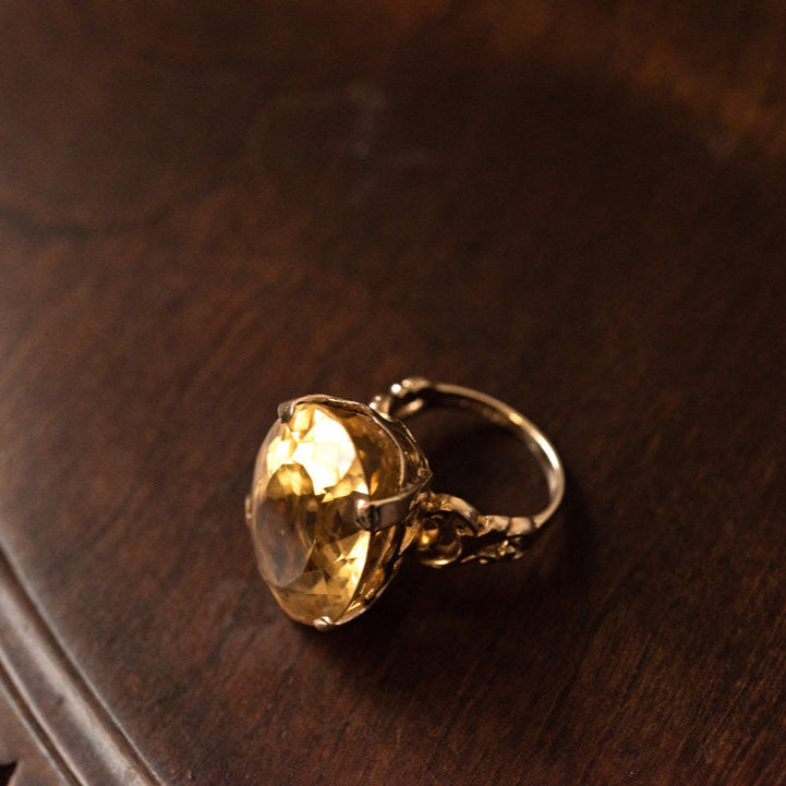 26ct Pinky Ring Citrine - 10k Gold