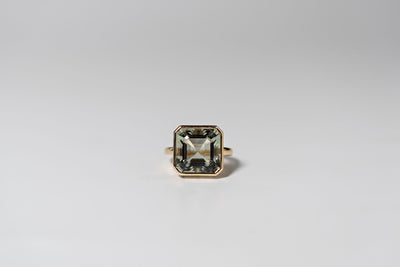 7.88ct Pinky Ring with Green Amethyst set - Made to Order