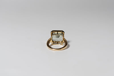 7.88ct Pinky Ring with Green Amethyst set - Made to Order