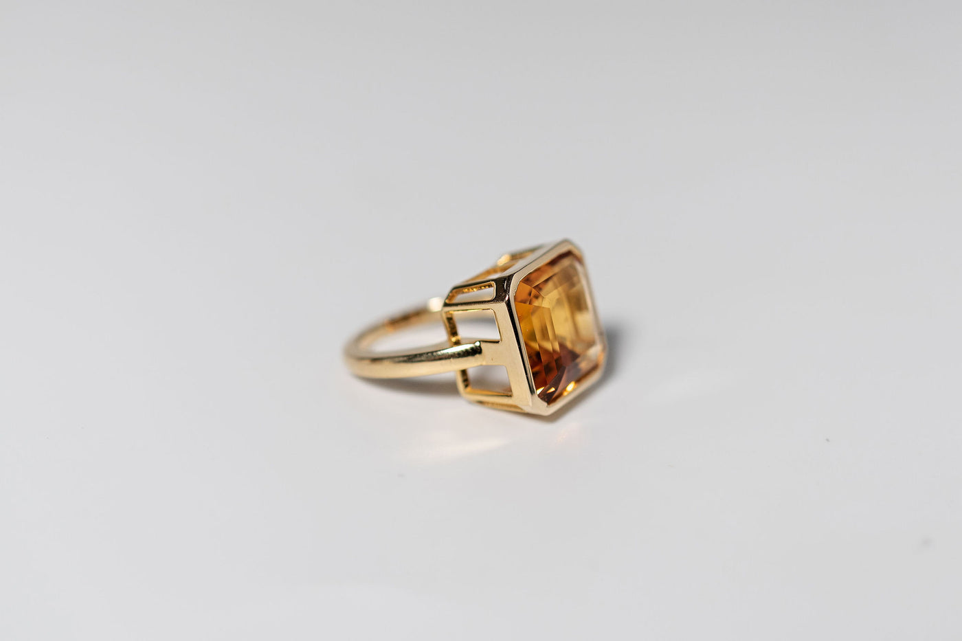 7.88ct Pinky Ring – Orange Citrine