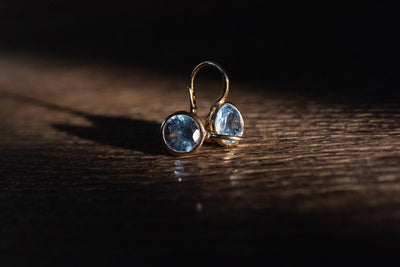 Natural Blue Spinel Drop Earrings