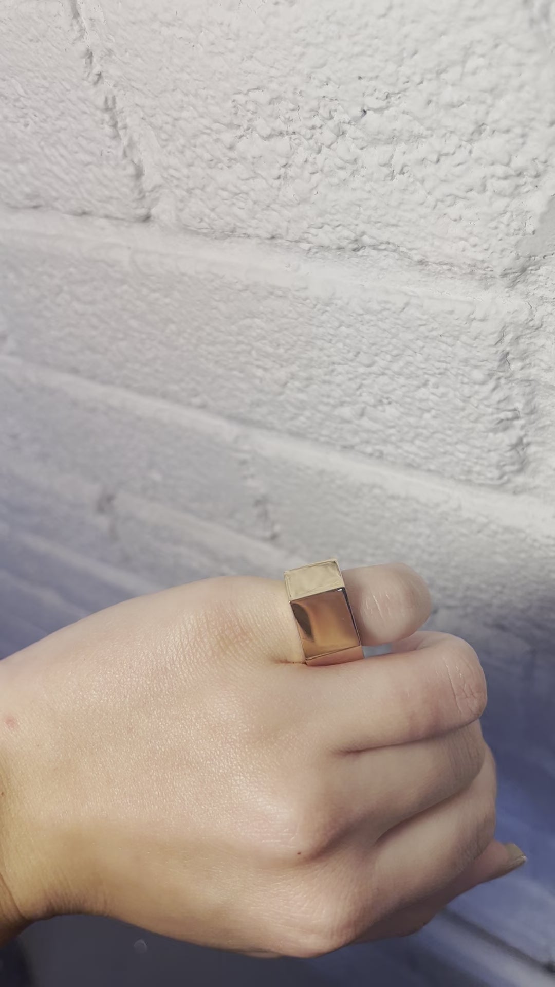 Hexagon Ring – 10k Rose Gold