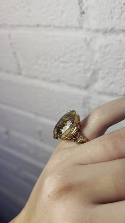 26ct Pinky Ring Citrine - 10k Gold