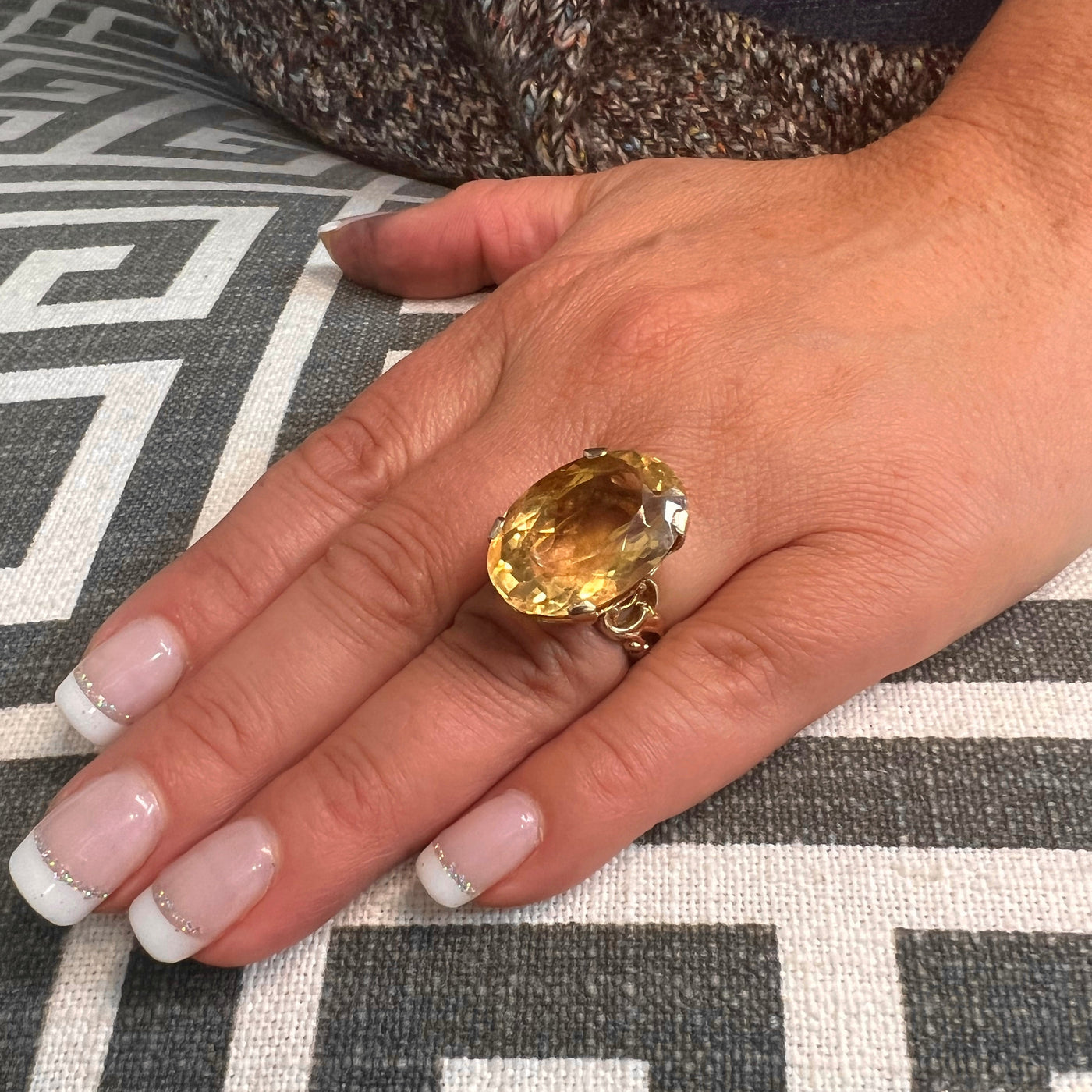 26ct Pinky Ring Citrine - 10k Gold